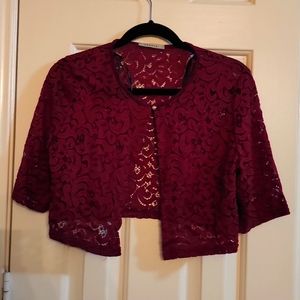Crop Bolero Marron Woman's Large